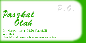 paszkal olah business card