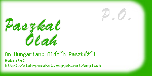 paszkal olah business card